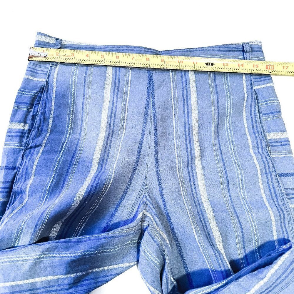Anthropologie Laguna Cropped Wide Leg Linen Blend Capri Size Small - Picture 9 of 11